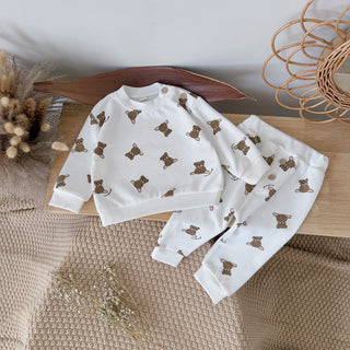 Little Bear Full Print Pants Set