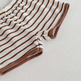 Vintage Striped Tee And Shorts - RYAN AND REMI