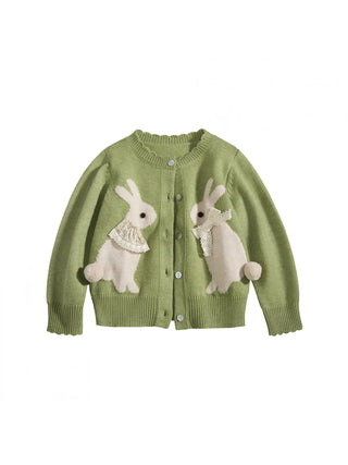 Knitted Jacquard Rabit Cardigan