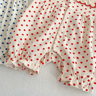 Polka Dot Embroidery Jumpsuit
