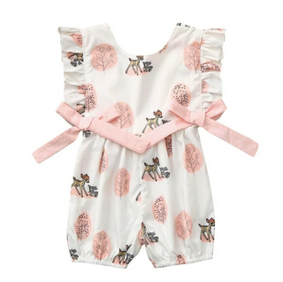 Floral Ruffle Ribbon Romper