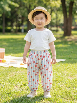MILANCEL New Summer Kids Casual Pants 1-5T Cartoon Cat Dog Girls Tapered Pants Ventilate Comfortable Children Trousers - RYAN AND REMI