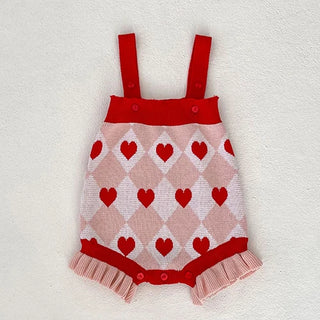 Heart Ruffle Knitted Set