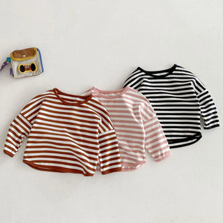 Casual Striped Fall T-shirt