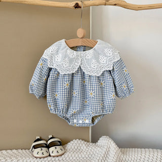 New Autumn Baby Floral Doll Collar Design Briefs Crawling Suit Shorts Crawling Baby Newborn Items Baby Stuff - RYAN AND REMI