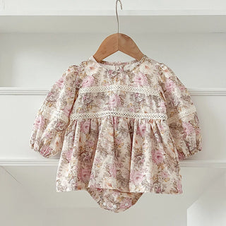 Flower Long Sleeve Dress - RYAN AND REMI