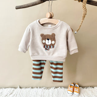 Fuzzy Bear Top Pants Set