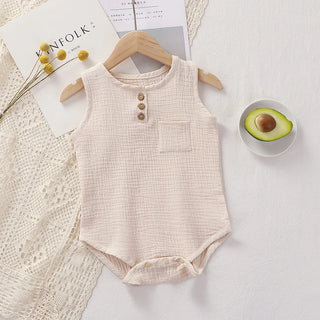 Sleeveless Muslin Bodysuit