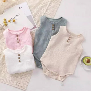 Sleeveless Muslin Bodysuit