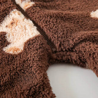 Teddy Bear Fleece Hooded Jumpsuit - RYAN AND REMI