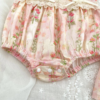Pink Lace Bow Sister Outfit