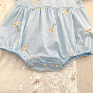 Embroidery Sunflower Romper