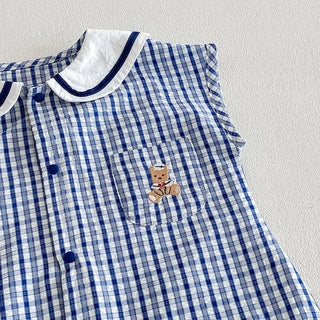Checkered Bear Jumpsuit - RYAN AND REMI