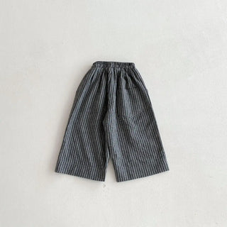 Boys Girls Linen Cotton Stripe Trousers For Children's Clothes Fall Spring Boy Loose Casual Harem Pants Kids Long Pants for 1-6T - RYAN AND REMI