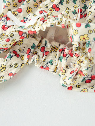 Korean version of soft lace baby carrier bag for little girls - cute little cherry - style baby outfits - RYAN AND REMI