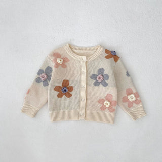 Floral Jacquard Knitted Cardigan - RYAN AND REMI