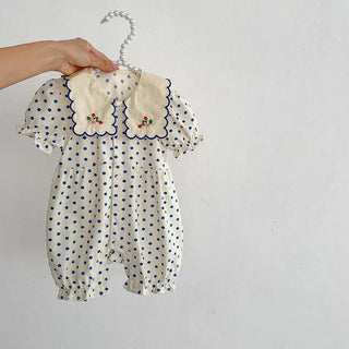 Polka Dot Embroidery Jumpsuit
