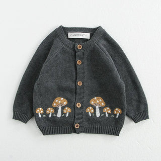 Mushroom Embroidery Cardigan Outfit