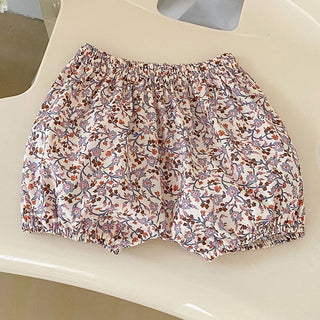 Summer Baby Girls Short Sleeve Pure Color T-shirt +Printing Shorts Suit Sweet Baby Girls Clothes Infant Baby Girls Clothing Suit - RYAN AND REMI