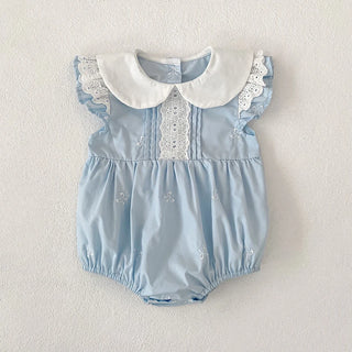 2026 New Summer Infant Baby Girl Bodysuits 0-24M Baby Girl Newborn Clothing Flutter Sleeved Cotton Print Baby Girl Jumpsuit - RYAN AND REMI