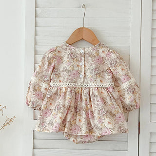 Flower Long Sleeve Dress - RYAN AND REMI