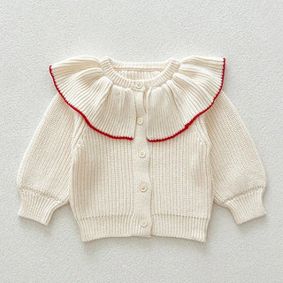 Knitted Flap Collar Cardigan - RYAN AND REMI