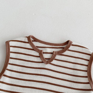 Vintage Striped Tee And Shorts - RYAN AND REMI