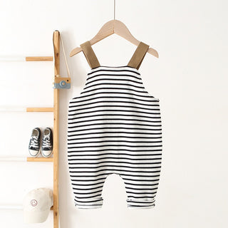 Striped Teddy Bear Overalls - RYAN AND REMI