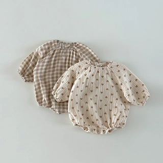 Plaid Hearts Girls Romper - RYAN AND REMI