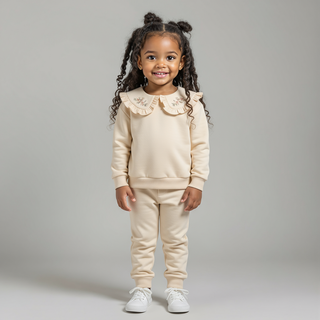 Embroidered Collar Jogger Det
