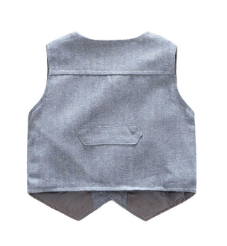 Fox Print Long Sleeve Shirt, Vest and Pants Bowtie Set - RYAN AND REMI